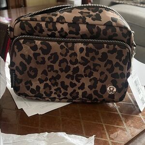 Lululemon Leopard Print Crossbody Bag - Brown & Black